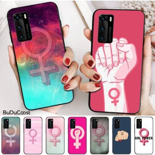 Girl Power Sign Symbol Fist Phone Case For Huawei P20 P30 P20Pro P20Lite P30Lite Psmart P10 P40 pro