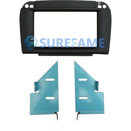 Double Din Car Audio Frame for MERCEDES BENZ CL klasse C215 S klasse W220 Dashboard Kits Stereo Dash Trim Kit DVD Pane Fascia