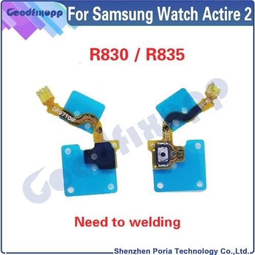 100% Test AAA For Samsung Galaxy Active 2 R830 R835 Power On Off Key Flex Cable Power Button Flex Cable Replacement Parts