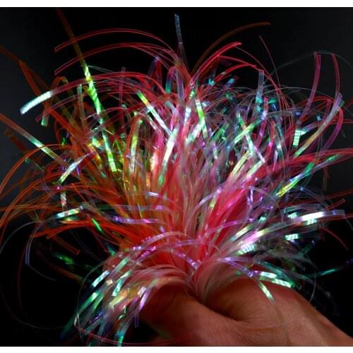 2Bag 2mm UV Flashabou Holographic Tinsel Stonefly Nymph Back Jig Body Wrap Lure Fishing Fly Tying Material