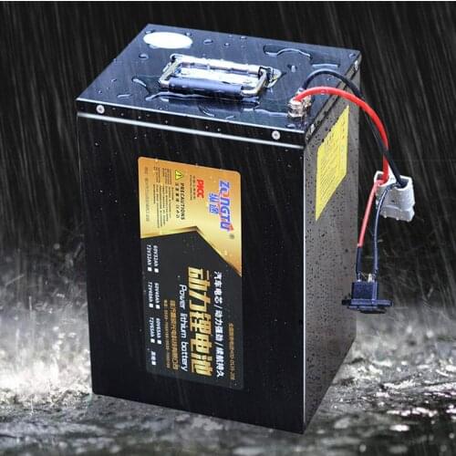 GTK Rechargeable waterproof case72v 100Ah-200Ah Li-ion battery pack for tricycle Forklift EV motorcycle scooter +10A charger