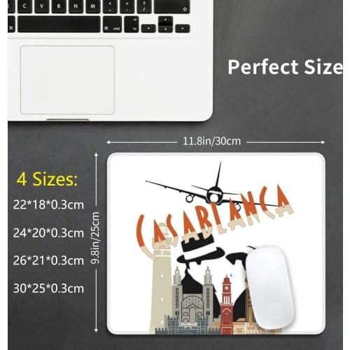 Casablanca Mouse Pad DIY Print Cushion Morocco Ingrid Bergman Humphrey Bogart Movie Desert Plane Love Heres