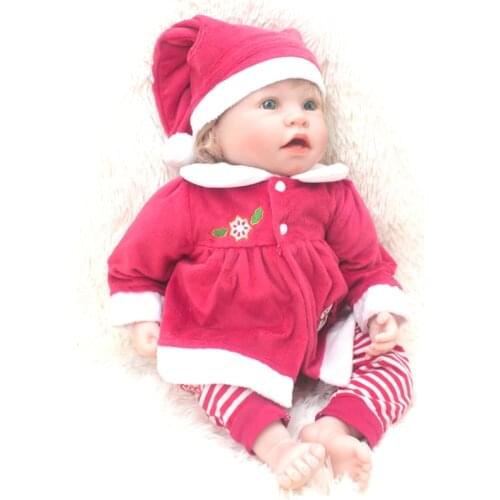 20 Inch 50CM Reborn Doll Baby Toy Dolls Childrens Red Clothes Realistic Bebe For Kids Birthday Christmas Gifts Playmate Toys
