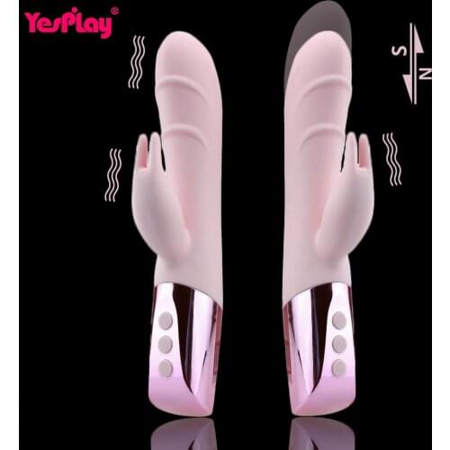 Magnetic Collision Rabbit Vibrator 7 Modes Double Motor G Spot Vagina Vlitoris Female Masturbation Dildo Sex Vibrators for woman
