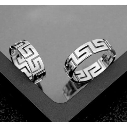 Hip Hop/Rock Stainless Steel Metal Jewelry Round Punk Ring Open Index Finger Accessories Ladies Jewelry Buckle Tail Ring