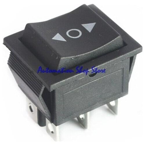 5pcs Momentary Rocker Switch 6Pins Double Sides Spring Return to Middle DPDT 3Position AC 250V 15A 125V 20A