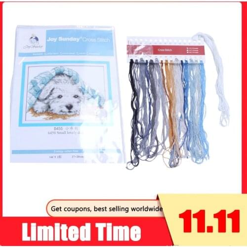 New Releases Cross Stitch Kits Patterns Embroidery Kit - Small Lovely Dog 14CT 27×20cm