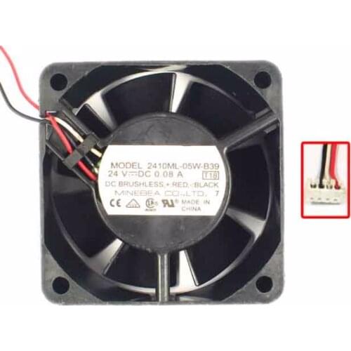 NMB-MAT 2410ML-05W-B39 T18 DC 24V 0.08A 60x60x25mm Server Cooling Fan