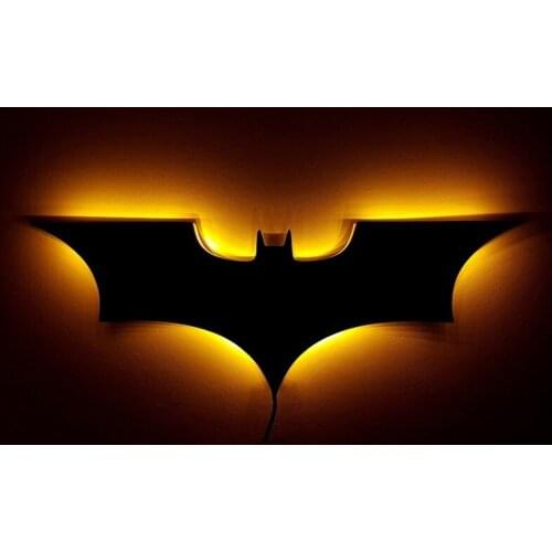 LED Night Light Wireless Remote Control Color Changing Bat Wing Shape 40 Cm Cool Bedside Lamp Atmosphere Sign Lamp Home Lighting