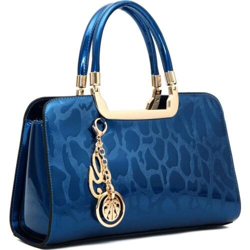 New Fashion Stone Women Handbags European Design Patent Leather Ladies Shoulder Bags Female Girl Brand Luxury Crossbody Bag