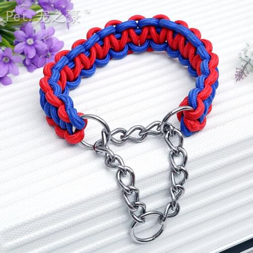 New High Quality Upgraded Color Collar Large Dog German Shepherd Walk The Dog P Chain Adjustable Pet For Medium and large Dogs