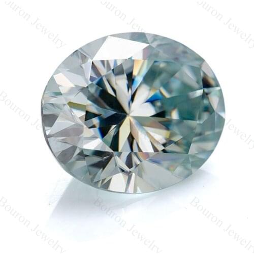 Available 0.3-5CT Blue Brilliant Oval Loose Moissanite VVS1 Jewelry Making GRA High Quality Gemstone Wholesale Factory Supplier