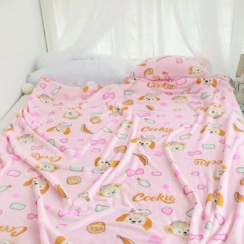 IVYYE Pink Duffy Bear Anime Plush Stuff Accessories plushdoll Stuffed Fluffy Warm Soft Toys Blanket Bed Throw Blankets NEW