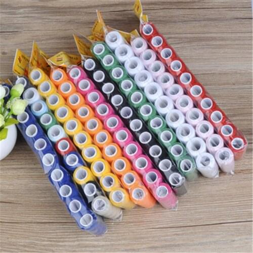 10pcs/pack Polyester Durable Sewing Thread Mix Colors Machine Embroidery Thread 200 Yards Home Hand Stitching Sewing Thread