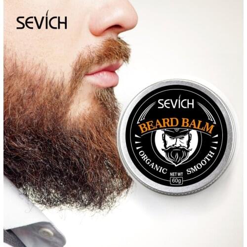 Sevich 30g/60g Natural Beard Balm Wax For Beard Smoothing Moustache Wax For Mens Beard Care