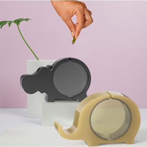 Hippo Elephant Piggy Bank Silicone Mold Epoxy Resin DIY Crystal Jewelry Storage Box Handmade Craft DIY Baby Kid Christmas Gift