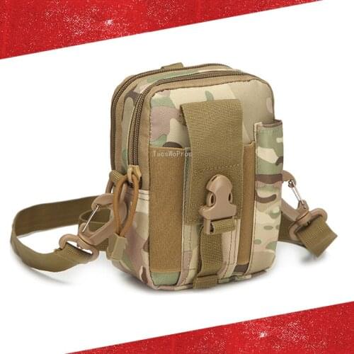 Military Training Shoulder Small Bag Army Tactical Mobile Phone Bag Durable Outdoor Climbing Trekking Hiking Crossbody Bag