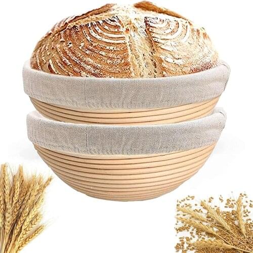 Bread Fermentation Basket Natural Rattan Basket Dough Baguette Banneton Brotform Proofing Basket Food Storage Bowl Baking Tools