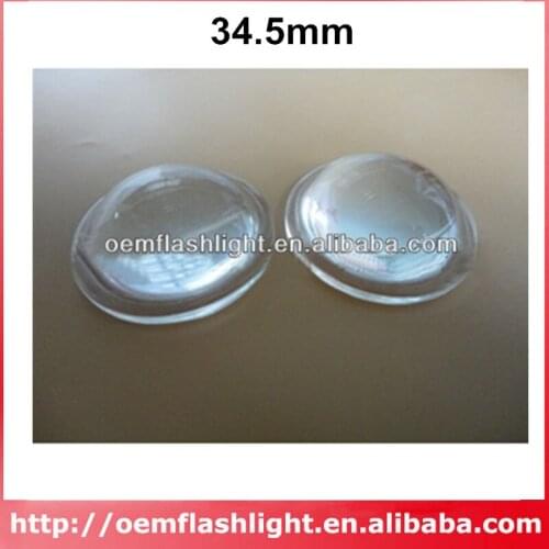 34.5mm Optical Glass LED Lamp Lens - 1pc