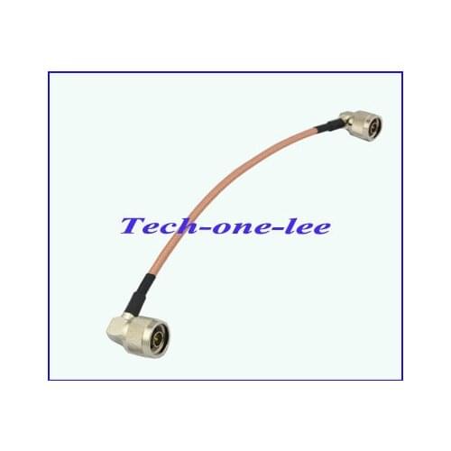 10pcs/lot N type Extension cord N Male to Male Plug Right Angle Connector RF Adapter Pigtail Jumper Cable RG142 20CM