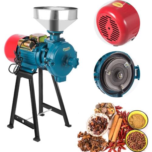 220V Electric Feed Mill Wet Dry Cereals Grinder Rice Grain Coffee Wheat