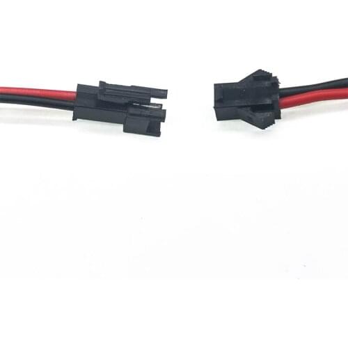 50Pairs 100pair 10cm 15cm SM2.54 Long Led Downlight SM 2Pins Plug Cable Male to Female Wire Connector Outer diameter 2.2mm