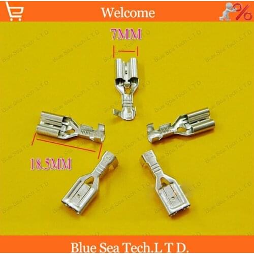 6.3 Brass plated tin Female Crimp terminal Connector,6.3mm terminals Brass plated tin,Spade terminal with lock