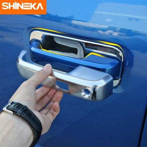 SHINEKA 8pcs Car Styling Door Handle Bowl Covers Trim Decoration Stiker Fit For Ford F150 2015 Up Car Accessories