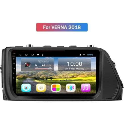 Android 10.0 System Quard Core 2G+32G WIFI HD 1024*600 Car GPS Nagavition For HYUNDAI Verna 2018- Car Radio Audio Video