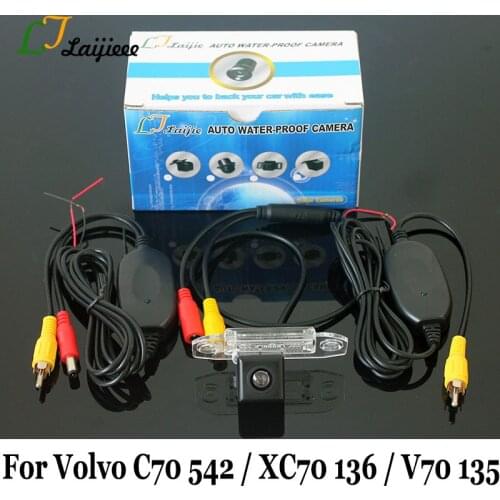 Wireless Rearview Camera For Volvo C70 542 XC70 135 V70 135 2007~2016 / RCA AUX HD CCD Night Vision Auto Backup Reversing Camera