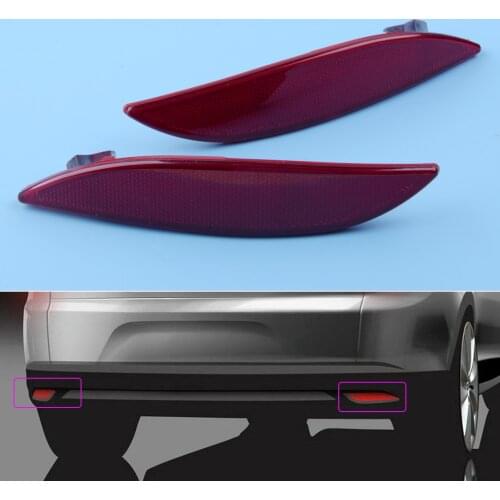 CITALL 2 Red Rear Bumper Reflector Light Lens 265650004R Fit For Renault Megane Clio MK3 2008 2009 2010 2011 2012 2013