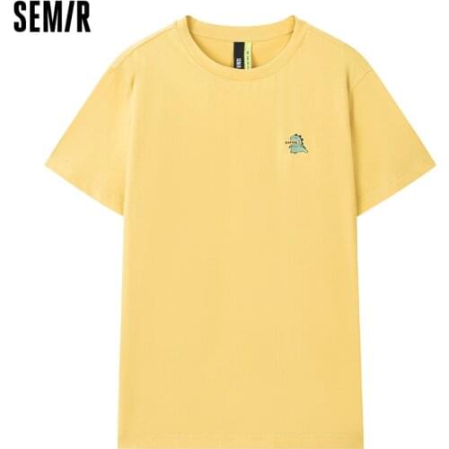 SEMIR Short Sleeve T-Shirts Men 2021 Summer New Cute Pet Fun Pattern T Shirt Boys White Tops Man Trend Tops