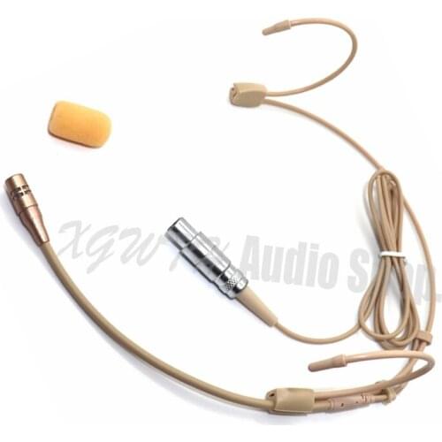 Headset Conference Headworn Microphone 3Pin for AKG Samson Wireless System TA3F Plug Connector Beige