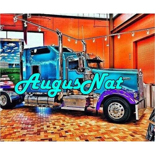 Truck diamond painting tractor diamont embroidery full 5d diamant rhinestone picture puzzle oil paint by number canvas paint big