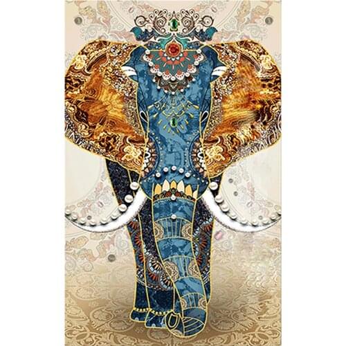 Art Elephant Diamond Painting Full Round Animal Nouveaute DIY Sticking Drill Cross Stitch 5D Embroidery Simple Home Decorative