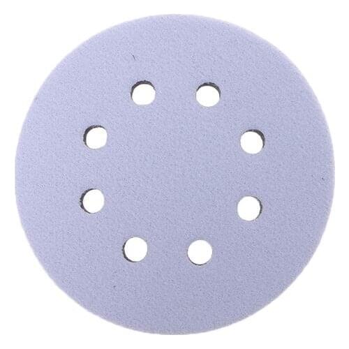 5 Inches 8-Hole Soft Sponge Interface Pad for Sanding Pads Hook&Loop Sanding Discs for Uneven Surface Polishing Power Tools