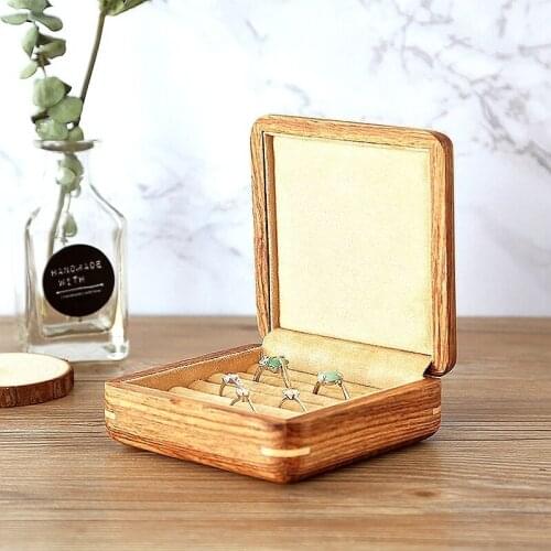 African rosewood pure solid wood earrings ring box jewelry boxs travel cufflinks earrings jewelry storage button box