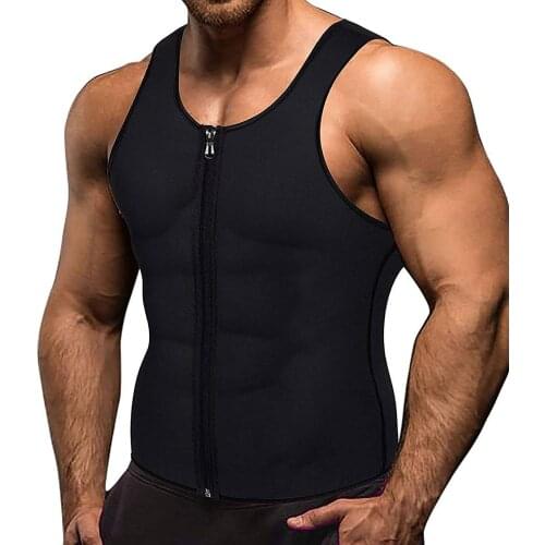 Men Waist Trainer Vest Weightloss Hot Neoprene Corset Compression Sweat Body Shaper Slimming Sauna Tank Top Shirt Shapewear