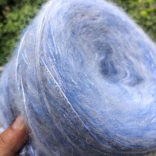 500g Comfortable Wool Dyed Mohair Autumn and Winter Candy Color Soft Wool Hand-knitted Wool Crochet Yarn DIY Sweater knitting