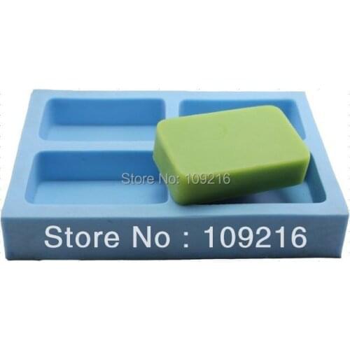 Wholesale!!!1pcs 4-Square Rectangular Block (R0934) Silicone Handmade Soap Mold Crafts DIY Mold