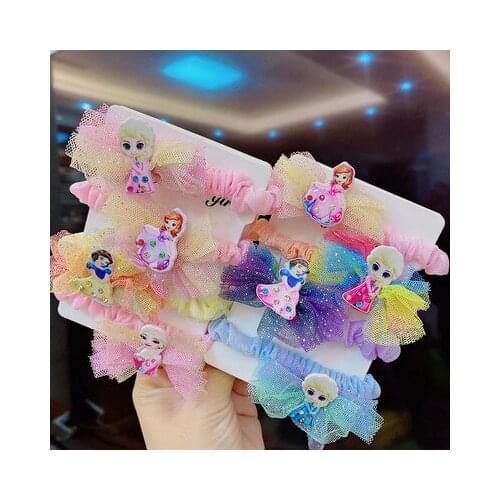 1Sets Disney Princess Frozen 65622 Anime Headwear Kids Accessories Cartoon Hairband Child Girls Hair Pin Birthday Gifts New