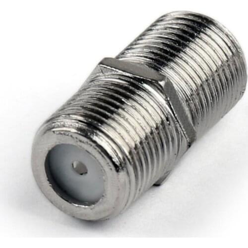Areyourshop 100Pcs F Thread Head Double Female to Female RF Straight Coaxial Connector