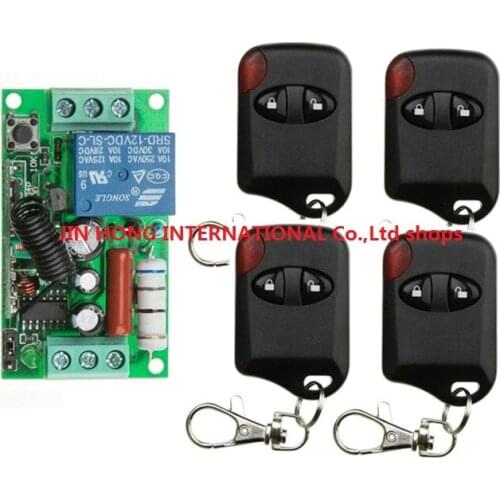 New 220V 1CH latching relay With learnng button wireless remote switch control 220v automation for 4pcs cat eye transmitter