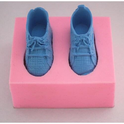 Silicone Baby Shoes Fondant Cake Bakeware Decorating Mold