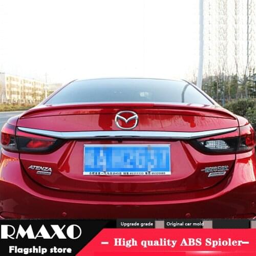 For Mazda 6 atenza Spoiler High Quality ABS Material Car Rear Wing Primer Color Rear Spoiler For Mazda 6 atenza Spoiler