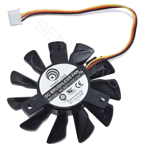 Brand New For POWER LOGIC BRUSHLESS PLA07010S12H DC12V 0.35A Three Lines Cooling Fan