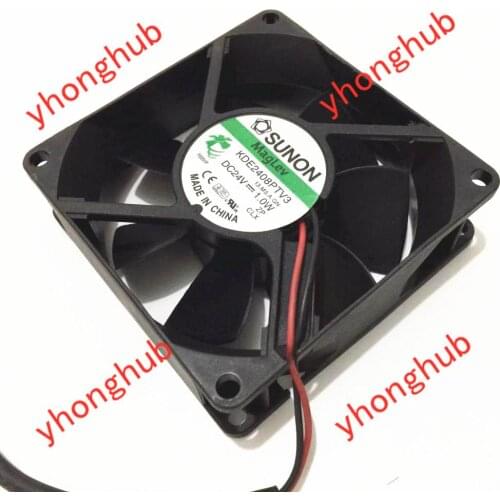 SUNON KDE2408PTV3 13.MS.A.GN DC 24V 1.0W 2-wire 3-pin 80x80x25mm Server Cooling Fan