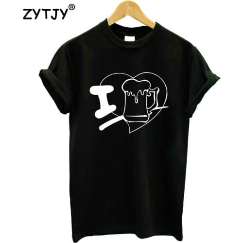 I IOVE BEER Print Women Tshirt Cotton Casual Funny t Shirt For Girl Top Tee Hipster Tumblr Drop Ship HH-14