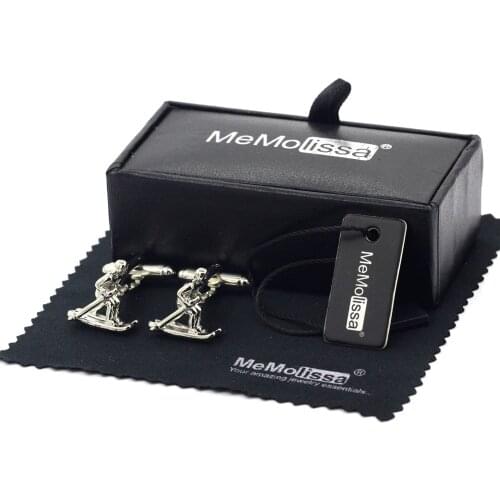 MeMolissa Display Box Cufflinks Simple Solid Color Cufflinks Boating Design Cufflinks Men Shirt Cufflinks Free Tag & Wipe Cloth