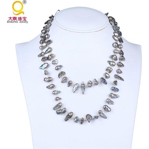 New arrival 8-10mm tail beads necklace irregular shape freshwater pearl necklace jewelry mother/ wife /girlfriend best gift